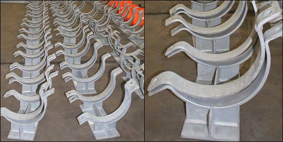 14” Diameter Pipe Clamp Assemblies Designed and Manufactured by PT&P for a Refining Project in Saudi Arabia