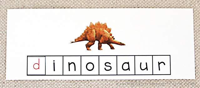 Dinosaur Letter Tile Cards Layout