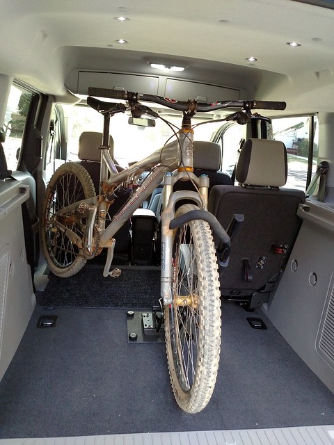 bike rack inside van