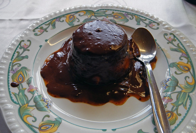 The chocolate dessert from the 'Menu del dia' in Pido, Spain