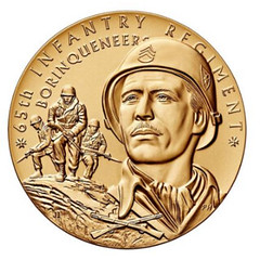Borinqueneers Congressional Gold Medal 3in obverse