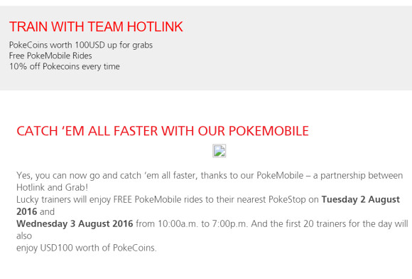 Hotlink 發出媒體邀請帖洩露玄機：Pokemon Go 將在 8 月 1 日正式登陸馬來西亞？ 2