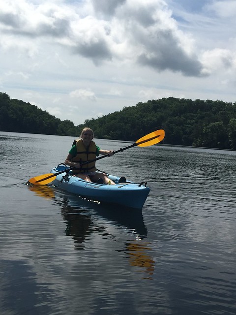 Happy Kayaker at Holliday Lake State Park, Virginia