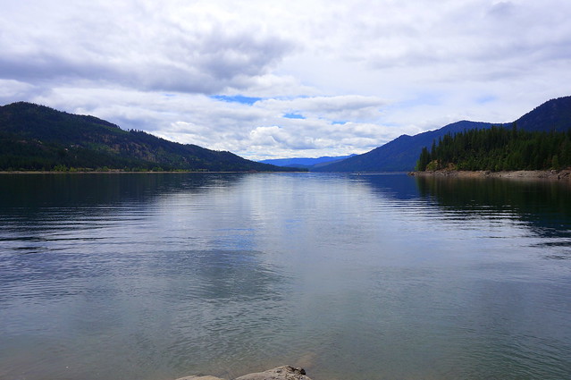 view across the lake