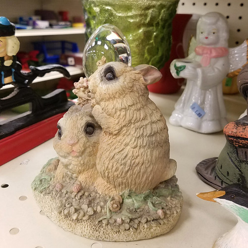 bunny with snowglobe on back