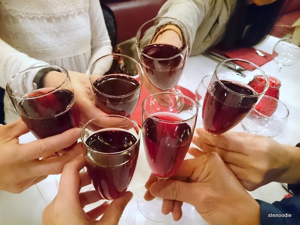  Cheersing with sangria