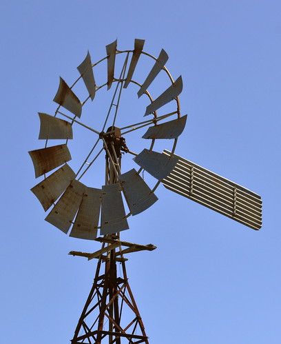 10 foot IBC Geared Simplex windmill on an Alston well tower; Bromelton, Queensland